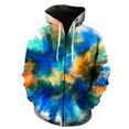 thumbnail image 1 of Sudadera con capucha y cremallera 3D para hombre y mujer, estilo informal, estilo Harajuku, de gran tamaño, 1 of 6