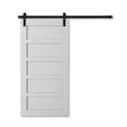 thumbnail image 1 of Urban Woodcraft Soho 5 Panel Solid Wood Barn Door (Grey), 1 of 5