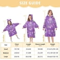 thumbnail image 3 of Wearable Blanket with Sleeves and Pocket Oversized Hooded Sweatshirt 3-14 YR Purple Stars Pastel Colors S, 3 of 7