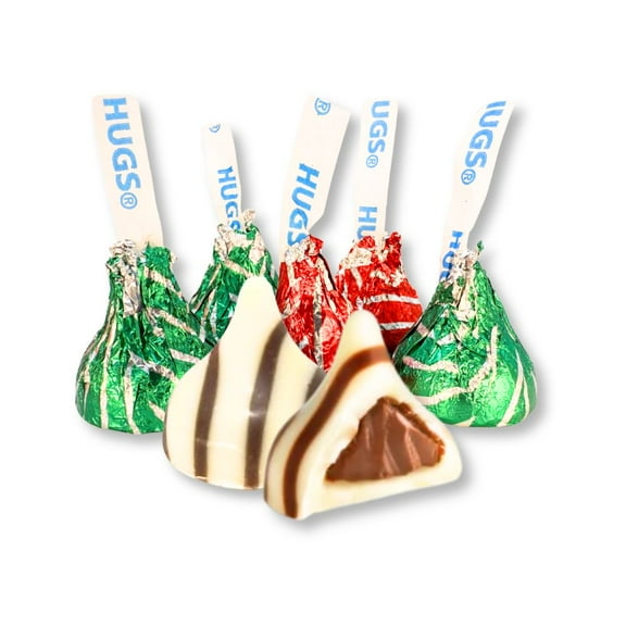 Hershey's Hugs Milk Chocolate Kisses Hugged by White Creme - 5 lb