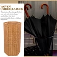 thumbnail image 5 of ELAYARD Brown Woven Umbrella Stand with Iron Frame for Indoor Use and Hallway Storage, 5 of 8