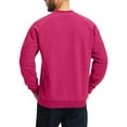 thumbnail image 3 of Fshiont Men's Sherpa Lined Sweatshirts Warm Soft Crewneck Sweatshirts Heavyweight Winter Pullover Kangaroo with Pouch Pocket Hot Pink XL, 3 of 4