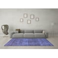 thumbnail image 3 of Ahgly Company Machine Washable Indoor Square Oriental Blue Traditional Area Rugs, 6' Square, 3 of 4
