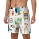 thumbnail image 1 of Balery Travel1 Bañador para hombre, shorts de playa de secado rápido con entrepierna y forro de compresión-Small, 1 of 6