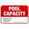 thumbnail image 1 of Pool Capacity Pool Sign, Pool Sign, 12x18 Aluminum, 1 of 8