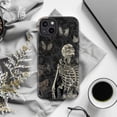 thumbnail image 6 of Vintage Skeleton and Butterfly Phone Case, Dark Gothic Floral Design, Elegant Spooky Protective Cover for iPhone 16 15 14 13 12 11 Pro Plus Mini, 6 of 6