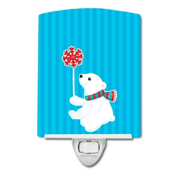 Caroline's Treasures BB8983CNL Polar Bear Ceramic Night Light, 6x4x3", multicolor
