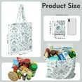 thumbnail image 4 of Bohemian Sketch Style Canvas Shopping Bag – Earthy Rustic Reusable Tote, 4 of 6