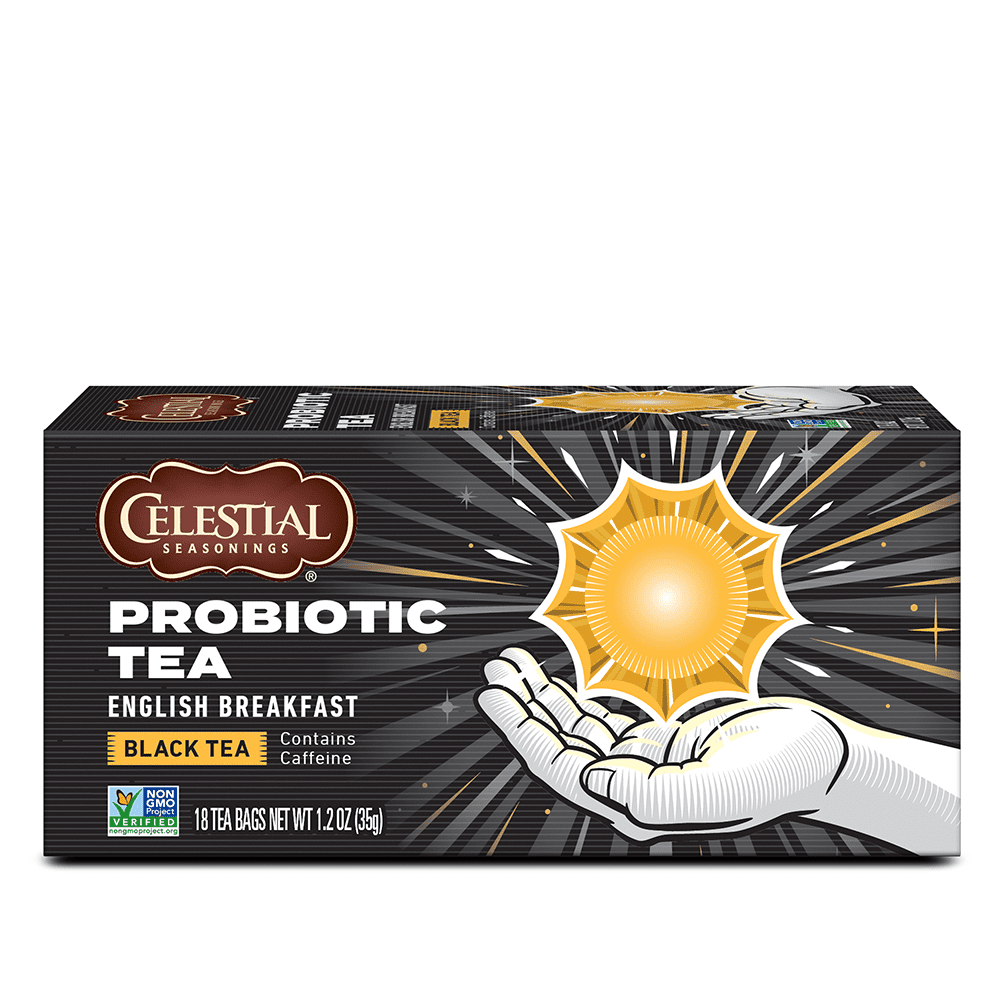 Celestial Seasonings Probiotic English Breakfast Black Tea, 18 bg [Pack of 6]