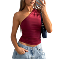 thumbnail image 2 of Tops de Mujer para Salir, Verano, , Top Corto, Camisetas Y2K, Corsé, Ropa de Entrenamiento de Moda 2025 Vino Tinto L, 2 of 10