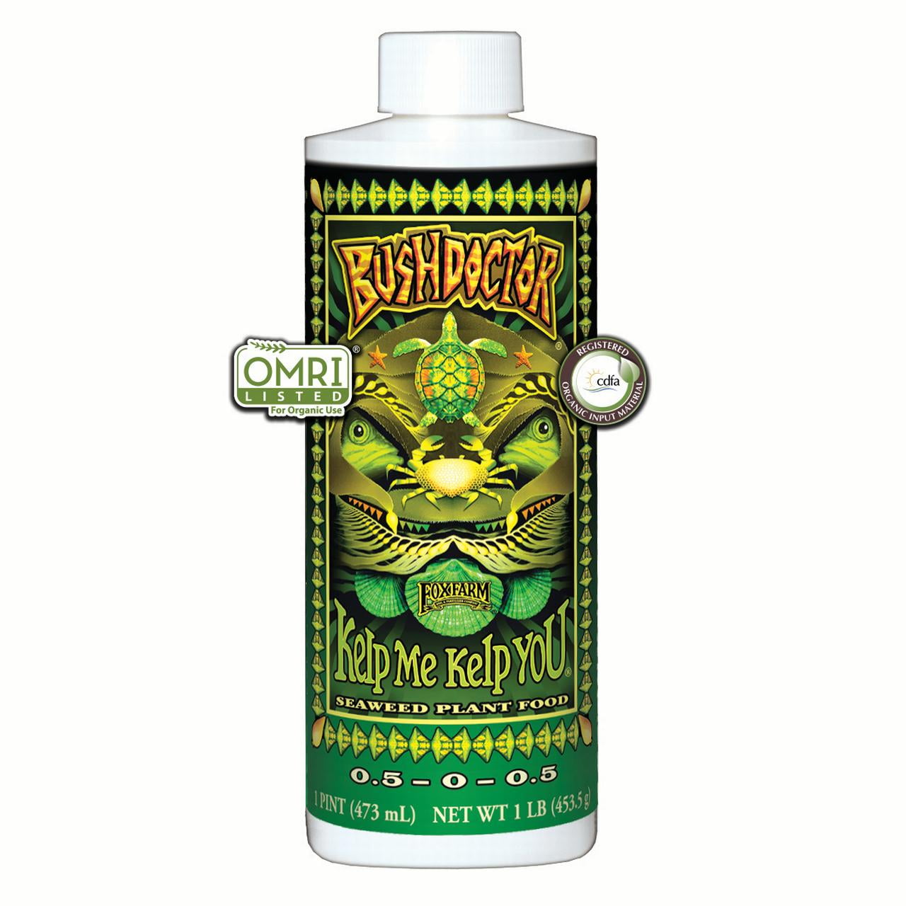 FoxFarm Bush Doctor Kelp Me Kelp You Liquid Seaweed Plant Fertilizer, 2 Pack