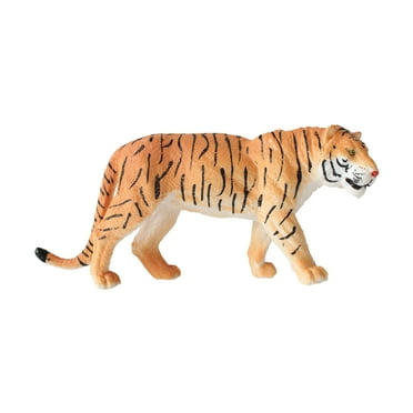 Mini Animal Adventure Tiger by Deluxebase – Hand Painted Realistic Safari Toy Figurine for Kids