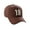 Brown, variant on Daxton StructuWhite Baseball Hat Cap Curved Visor Vintage Custom Number, Black Hat, White Number 8