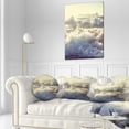 thumbnail image 3 of Designart Roaring White Waves on Beach - Seascape Throw Pillow - 12x20, 3 of 5