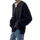 thumbnail image 1 of Camiseta de manga larga para hombre con cuello en V, camiseta informal minimalista a la moda para hombre para uso diario al aire libre, 1 of 8