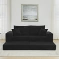 thumbnail image 2 of Leumius Modular Sectional Sofa,Cloud Sectional Couch with Deep Seat,Modern Modular L-Shape Sofa Couch with Chaise,Upholstered Boneless Couches for Living Room Bedroom,Black, 2 of 11