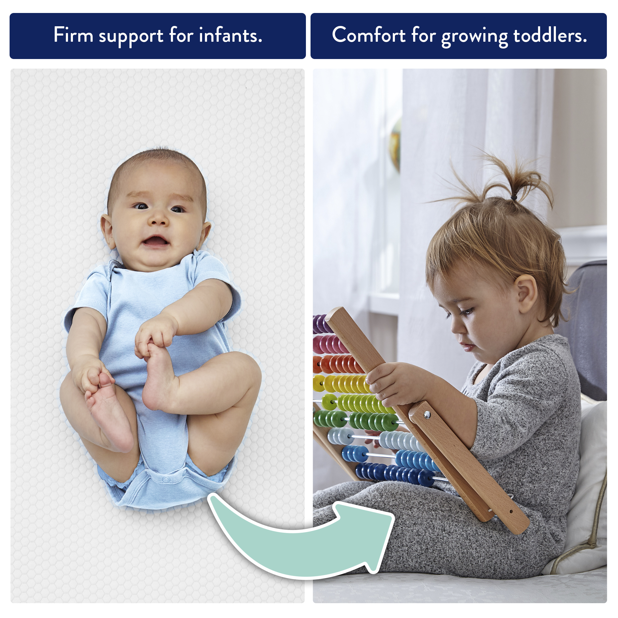 Kolcraft Pediatric 800 Extra Firm Baby Crib & Toddler Mattress, 80 Coil, Waterproof, Gray - image 5 of 16