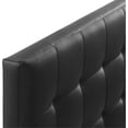 thumbnail image 5 of Hawthorne Collections Modern Faux Leather Queen Tufted Panel Headboard in Black, 5 of 6
