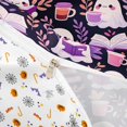 thumbnail image 4 of Homewish Cute Halloween Ghost Twin Duvet Cover,Leaf Book Drink Print Twin Bedding,Dark Purple Pink,Halloween Reversible,2pcs,1 Duvet Cover and 1 Pillowcase, 4 of 6