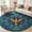 Color 3, variant on Gelasgo Geometric Mandala Soft Velvet Round Area Rug, Colorful Floral Circle Floor Mat Non-Slip Washable Circular Rug for Living Room Bedroom 2.6ft Floor Rug