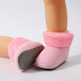 thumbnail image 4 of Dakaela Infant Baby Boots Boys Girls Plush Winter Snow Bowknot Boot Newborn Toddlers Crib Walking Shoes, 4 of 9