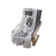 thumbnail image 3 of Saying Soft Flannel Fleece Throw Blanket, Be Brave Life is a Challenge Enduring Incentive Mountain Peak Sunrise Flag Art, Cozy Plush for Indoor and Outdoor Use, 50" x 60", Black White, by Ambesonne, 3 of 5
