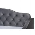 thumbnail image 7 of Baxton Studio Freda Transitional and Contemporary Grey Velvet Fabric Upholstered and Button Tufted Full Size Daybed with Trundle, 7 of 7