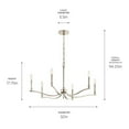 thumbnail image 6 of 52695PN Kichler Lighting Malene - 6 Light Chandelier-17.75 Inches Tall and 32 Inches Wide-Polished Nickel Finish, 6 of 8