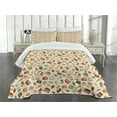 thumbnail image 3 of Ambesonne Vintage Quilted Bedspread Set 3 Pcs, Nostalgic Retro, King Size, Multicolor, 3 of 5