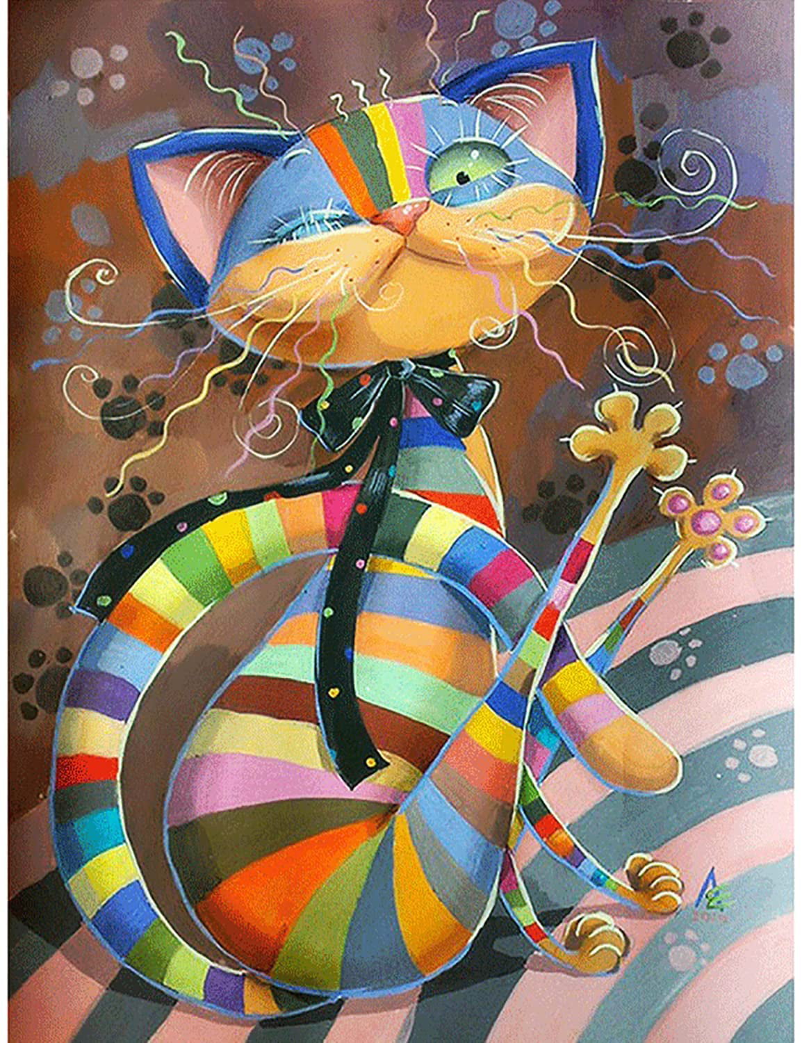 5D Diamond Painting Art Cat Kits for Home Wall Decor 12x16inch Cat Diamond Painting Kits for Adults and Kids Diamond Painting Cat Diamond Art Kits 