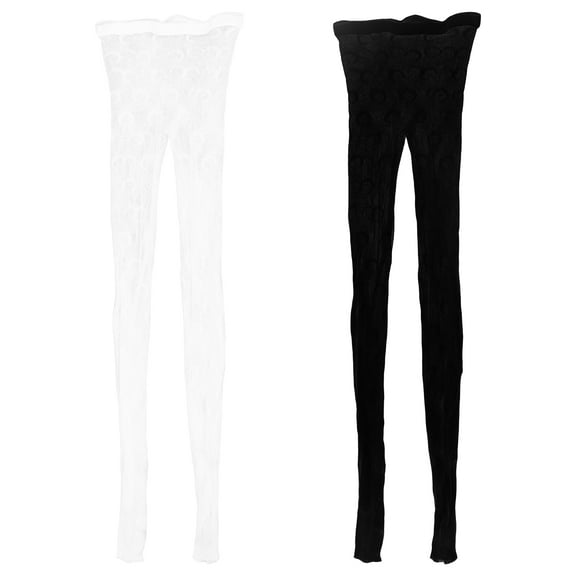 LOLIPPYY Tights High Stockings for Women Dance Party Tight Fit Black 2Pcs