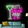 thumbnail image 5 of Handmadetneonsign Let's Drink About It Neon Sign, Cocktail Bar Wall Art Decor, Bar Pub Event Party Wall Decor, 5 of 5