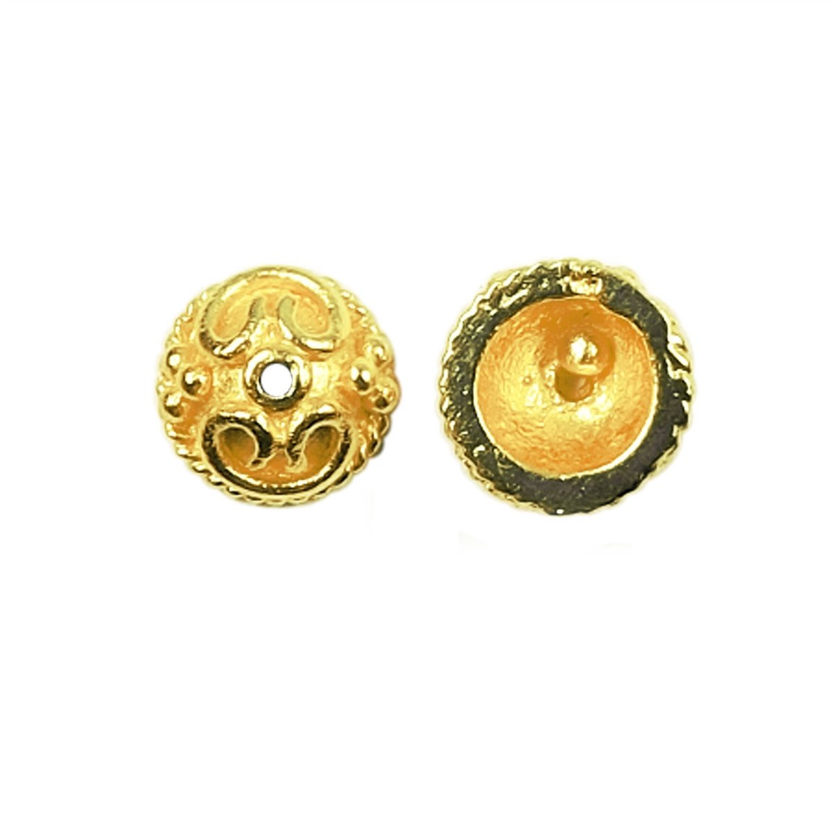 18K Gold Overlay Bead Cap CG-218