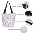 thumbnail image 5 of Kdxio Butterflies on Polka Dots Women Reusable Grocery Bags Foldable Ripstop,Reusable Shopping Bags for Shopping,Gym,Gift, 5 of 7