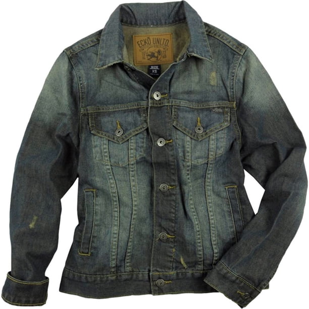 Ecko Unltd. Chaqueta de mezclilla Miller Wash Trucker para hombre, azul, XS