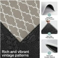 thumbnail image 3 of Brown Geometric Quatrefoil Pattern Kitchen Rugs Sets Of 3,Kitchen Runner Rugs Non Skid Washable,Decorative Kitchen Floor Mats for Kitchen,Sink,Laundry,17"x30"+ 17"x47" + 17"x59", 3 of 6