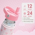 thumbnail image 3 of Botella SANDJEST Kids de acero inoxidable con aislamiento de 12 onzas, color rosa, 3 of 7