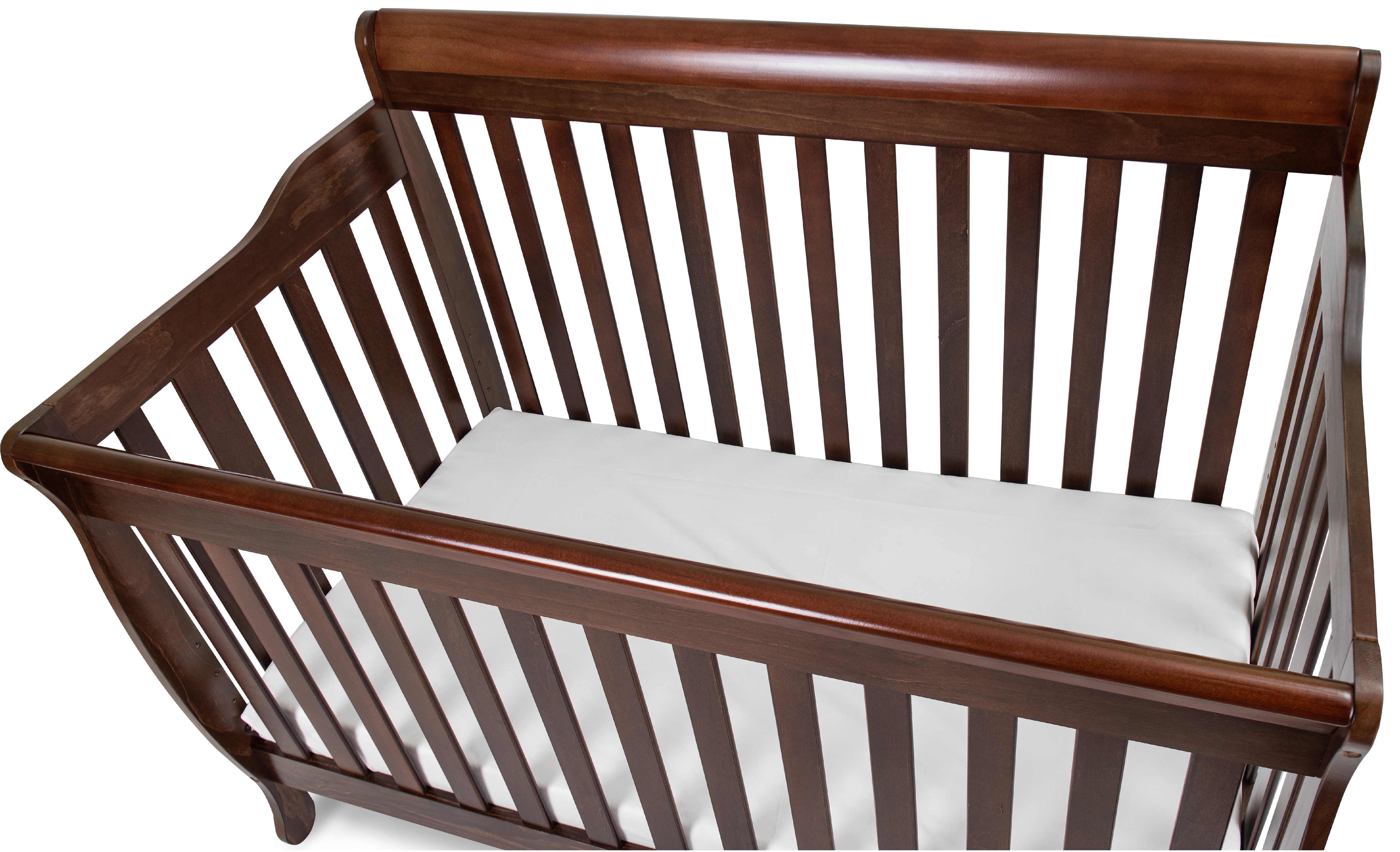 AFG Baby Furniture Alice 4-in-1 Convertible Crib with Toddler Guardrail Espresso