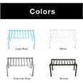 thumbnail image 6 of Smart Design Premium Cabinet Storage Shelf Rack - Small - 10.5 x 5.25 Inch - Steel Metal - Rust Resistant - Cupboard, Plate, Cup, Bathroom Counter and Pantry Organization - Kitchen - Light Blue, 6 of 7