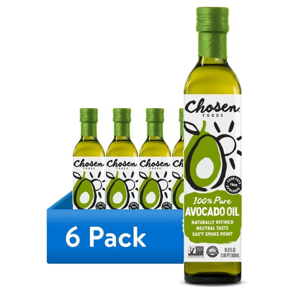 (6 pack) Chosen Foods 100% Pure Avocado Oil 16.9 fl Oz