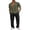 Army Green Black, variant on Men's 2 Piece Outfit Casual Short Sleeve Button Down Shirt Beach Summer Loose Pant Sets