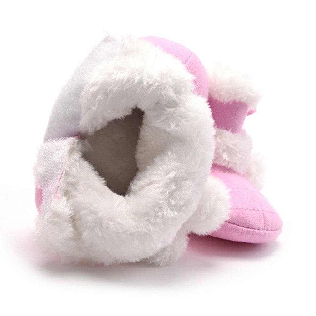 Winter Warm Newborn Baby Infant Shoes with Cute Pompon Baby Toddler