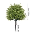 thumbnail image 3 of Artificial Boxwood Topiary Ball Trees - 23.6" Resistant Bushes with Ground Spikes, for Outdoor/Indoor Garden, Porch & Patio Decor, 3 of 9