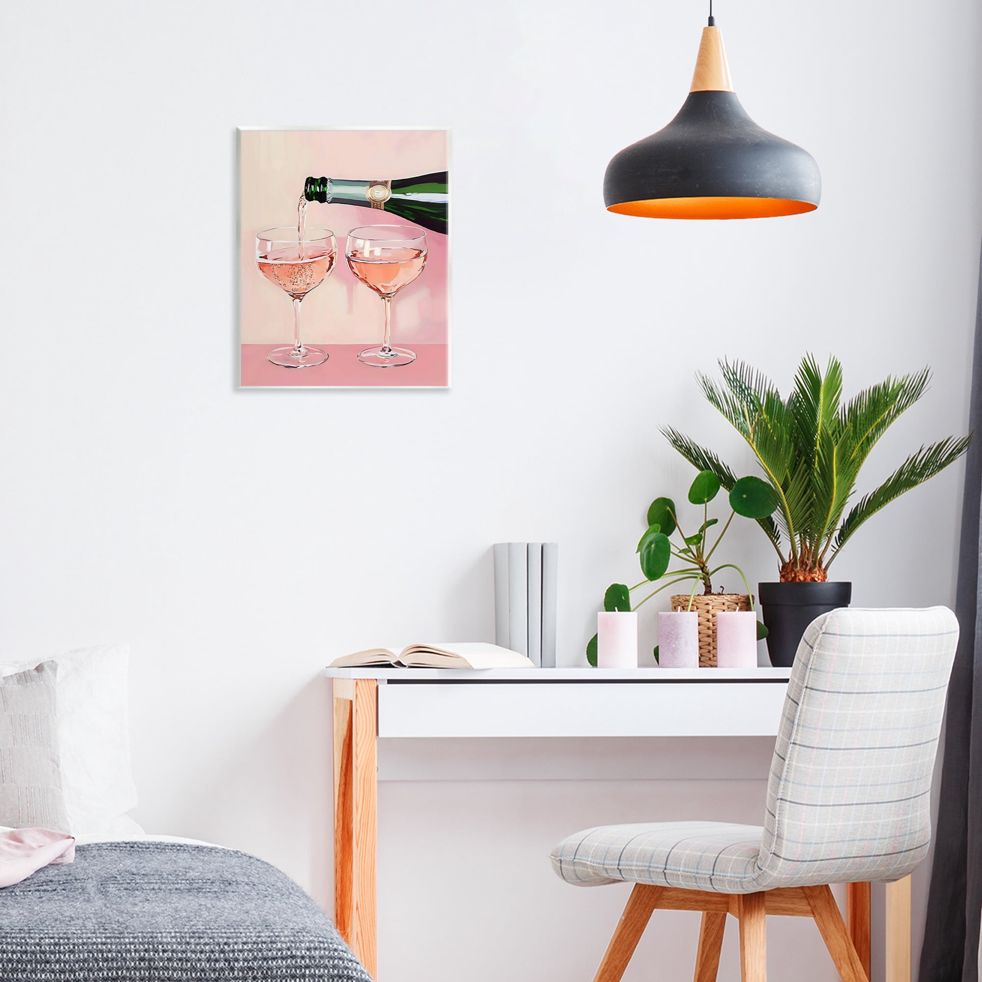 Stupell Industries Pink Champagne Toast for Two Wall Plaque Art, design by The Prints Vibe