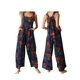 thumbnail image 4 of Txlixc Overol de Estilo Suelto para Mujer, Patrón Estampado Floral Sin Mangas Cuello Cuadrado Una Pieza, Azul Marino/Rojo Vino/Tostado/Gris Txlixc  Estilo de ocio, 4 of 5
