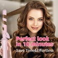 thumbnail image 6 of Rotating Curling Iron 1 Inch, Automatic Curling Wand, Professional Hair Curler with Long Barrel, 13 Adjustable Temps, 30s Instant Heat, 1H Auto Off, 110-240V Dual Voltage & Anti-Scald, 6 of 7