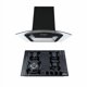 thumbnail image 1 of Combo Parrilla y Campana AROL 60 Cm Vidrio Negro 4 Quemadores Gas LP y Natural, 1 of 14