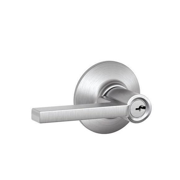 Schlage F51A LAT 626 Latitude Lever Keyed Entry - Satin Chrome