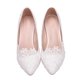 thumbnail image 2 of Wedding Party Shoes Pointy Lace High-heels for Bride Women Size 8 White Elegant Design 1 Pair, 2 of 3