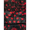 thumbnail image 4 of Gzhioc Women's Summer Tulle Dress, Sleeveless Backless Off Shoulder Heart Print Dress, 4 of 9